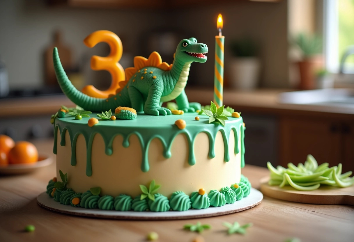 gâteau dinosaure