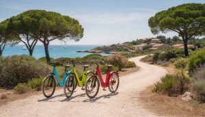 Vélo électrique prêt à explorer les paysages de Porquerolles