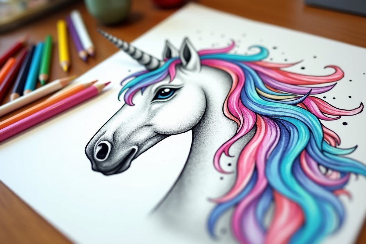 licorne coloriage